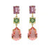 Bay A4892-MDT gold-plated dangle earrings with colored crystals