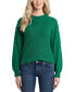 ფოტო #1 პროდუქტის Women's Crewneck Bobble Detail Long Sleeve Sweater