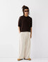 Фото #2 товара Bershka Collection knitted polo in brown