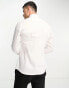 Фото #5 товара ASOS DESIGN Premium slim fit sateen shirt with wing collar in white