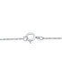 ფოტო #3 პროდუქტის Diamond Heart Halo Pendant Necklace in 14k White Gold (1/6 ct. t.w.)