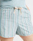 ფოტო #3 პროდუქტის Women's Striped Poplin Boxer Sleep Shorts XS-3X, Created for Macy's