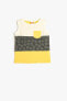 Фото #1 товара Футболка Koton Erkek Bebek Рубашка без рукавов цветного блока Плечики из хлопка 3smb30013tk