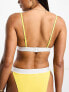 Фото #2 товара Tommy Jeans archive triangle bikini top in yellow