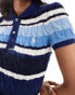 Фото #3 товара Polo Ralph Lauren knitted polo with logo in blue stripe