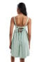 ASOS DESIGN smock tie back sundress in washed