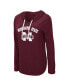 Фото #2 товара Women's Maroon Mississippi State Bulldogs My Lover Lightweight Hooded Long Sleeve T-shirt
