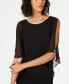 ფოტო #12 პროდუქტის Rhinestone-Trim Chiffon Popover Dress