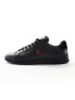 Фото #3 товара Polo Ralph Lauren Heritage Court trainer with red logo in black