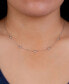 ფოტო #4 პროდუქტის Cubic Zirconia Station Statement Necklace in Sterling Silver, 16" + 2" extender, Created for Macy's