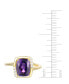 ფოტო #5 პროდუქტის Amethyst (2-1/4 ct. t.w.) & Lab-Grown White Sapphire (1/6 ct. t.w.) Statement Ring in Gold-Plated Sterling Silver