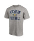 Фото #2 товара Men's Heathered Gray Michigan Wolverines First Sprint Team T-shirt