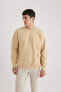 Oversize Fit Bisiklet Yaka Basic Sweatshirt T5139az24sp