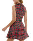 ფოტო #2 პროდუქტის Juniors' Belted Bouclé Fit & Flare Dress