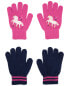 Фото #2 товара Kid 2-Pack Unicorn Gripper Gloves 8-14