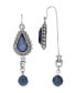 ფოტო #1 პროდუქტის Women's Blue Teardrop Earrings