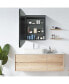 Фото #1 товара 20X28 Inch 3 Colors With Light Black Framed Wall Mount Medicine Cabinet With Mirror Anti-Fog Function