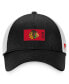 Фото #4 товара Men's Black, White Chicago Blackhawks Authentic Pro Rink Trucker Snapback Hat