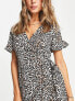 Фото #3 товара Vero Moda wrap mini dress in leopard print