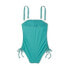 Фото #6 товара Women's Lettuce Edge Bandeau One Piece Swimsuit - Shade & Shore Teal Green XL