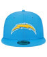 Фото #4 товара Men's Powder Blue Los Angeles Chargers Main 59FIFTY Fitted Hat