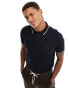 Фото #2 товара Fred Perry twin tipped logo polo in navy