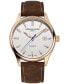 ფოტო #1 პროდუქტის Men's Swiss Automatic Classic Index Brown Leather Strap Watch 40mm