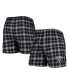 Фото #1 товара Men's Black, Silver Las Vegas Raiders Ledger Flannel Boxers