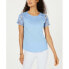 Топ Charter Club Petite Crew Neck Lace Blue PM