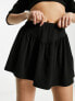 Noisy May low waisted ruffle mini skirt in black