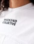 Фото #3 товара ASOS Weekend Collective corset detail t-shirt in white