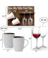 How My Wife Tells Time Wall Mounted Wine Rack with Glasses and Coffee Mugs, Set of 5