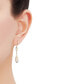 ფოტო #2 პროდუქტის Textured Openwork Two-Tone Double Drop Earrings in 10k Gold, Created for Macy's