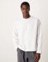 Фото #1 товара ASOS DESIGN Premium interlock oversized boxy long sleeve high neck t-shirt 300gsm in white