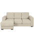 Фото #2 товара Elizabeth 85" Stain-Resistant Fabric Reversible Sofa Chaise Sectional