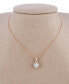 Фото #2 товара Macy's diamond 1/4 ct. t.w. Solitaire Pendant 18" Necklace in 10k Rose Gold