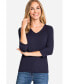 ფოტო #6 პროდუქტის Women's Viscose Blend V-Neck T-Shirt