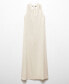 ფოტო #6 პროდუქტის Women's V-Neckline Linen Dress