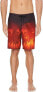 Фото #2 товара Perry Ellis 169274 Mens Water Resistant Swim Board Shorts Orange Size Large