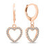 Фото #1 товара Bronze hoop earrings with hearts EA645R