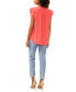 ფოტო #4 პროდუქტის Women's V-Neck Flutter Short Sleeve Top