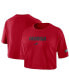 ფოტო #1 პროდუქტის Women's Red Georgia Bulldogs Wordmark Cropped T-shirt