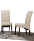 Фото #3 товара Easton Set of 2 Faux Leather Deluxe Parson Chairs