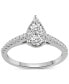 ფოტო #1 პროდუქტის Diamond Pear-Shaped Cluster Engagement Ring (3/4 ct. t.w.) in 14k White Gold