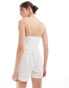 Wednesday's Girl soft broderie detail playsuit in white