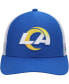 ფოტო #3 პროდუქტის Big Boys Royal, White Los Angeles Rams Adjustable Trucker Hat
