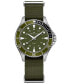 Women's Swiss Khaki Navy Scuba Green NATO Strap Watch 37mm