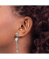 ფოტო #2 პროდუქტის Stainless Steel Polished Chain Front and Back Dangle Earrings