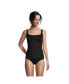 ფოტო #10 პროდუქტის Women's Tummy Control Square Neck Underwire Tankini Swimsuit Top Adjustable Strap