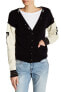 Фото #1 товара True Religion 157300 Women's Distressed Cardigan Long Sleeve Black Sz. Small